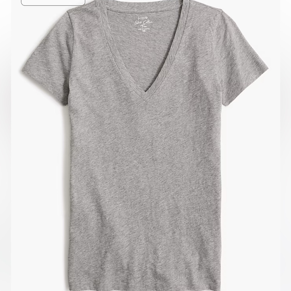 J. Crew Heather Gray V-Neck Tee